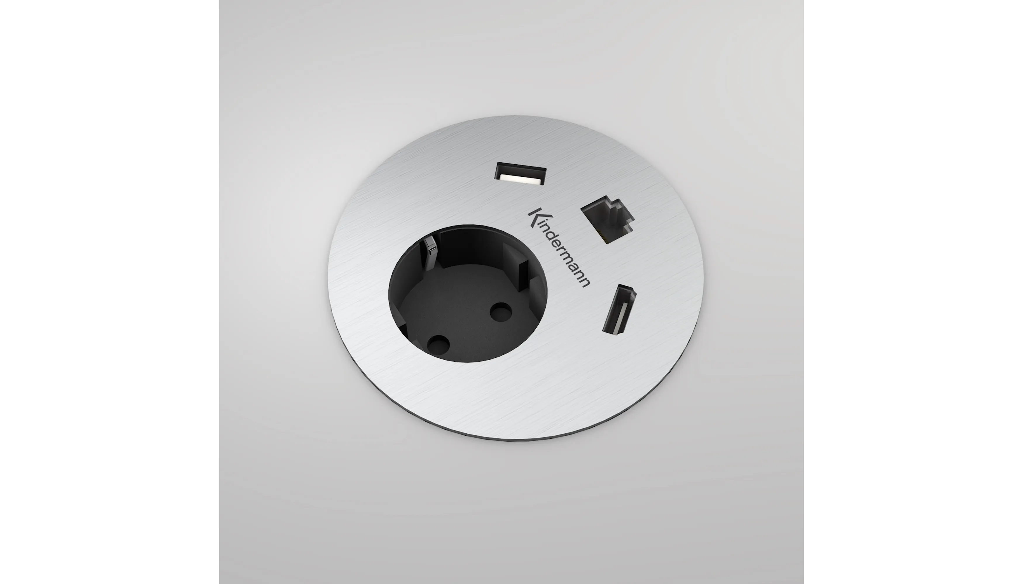 CablePort table² - Edelstahl Cat-6 , USB 2.0 Typ A Buchse, HDMI-Buchse