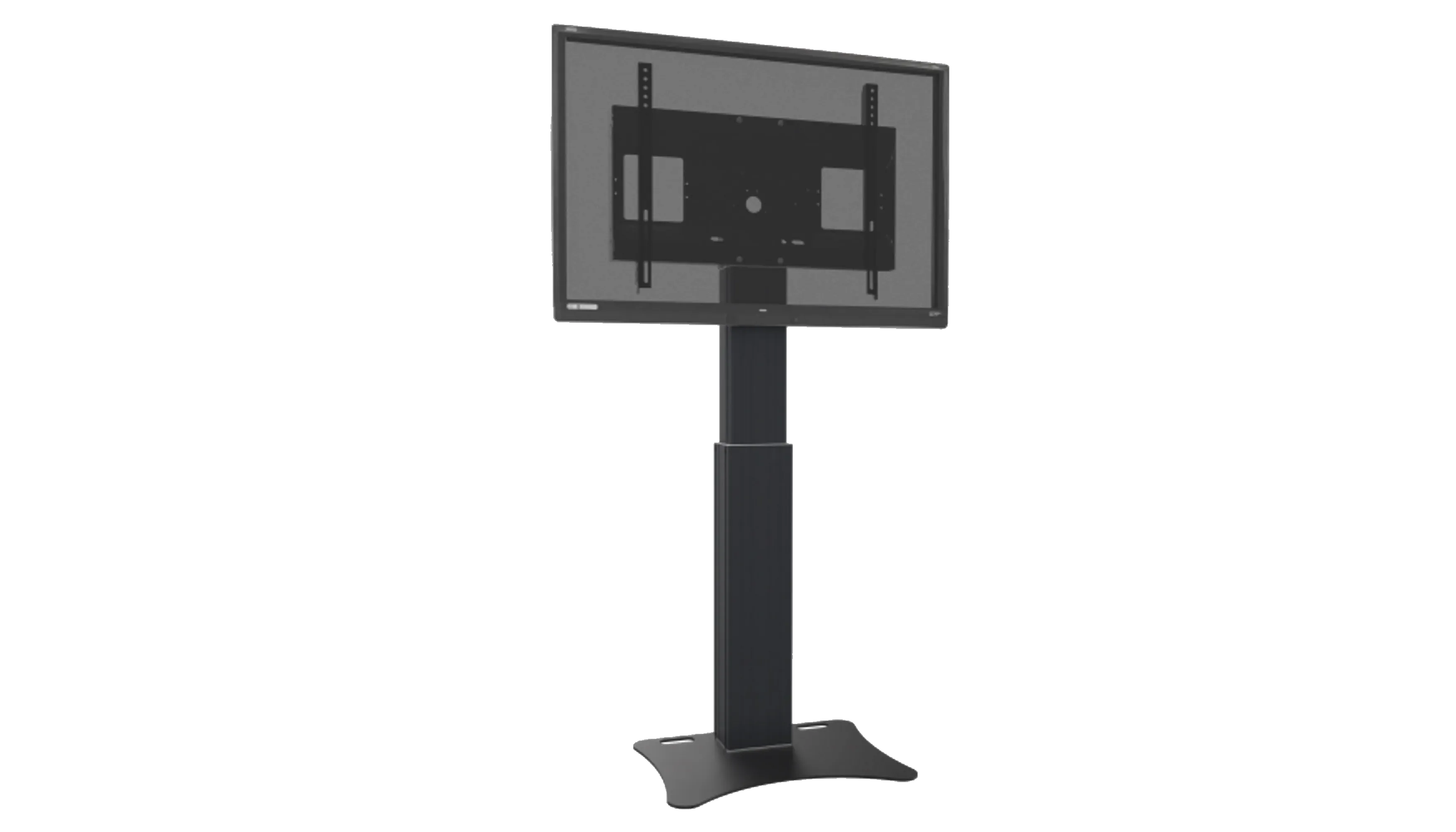 Hubsäule für 42"-100" Display Bodenplatte schwarz eloxiert